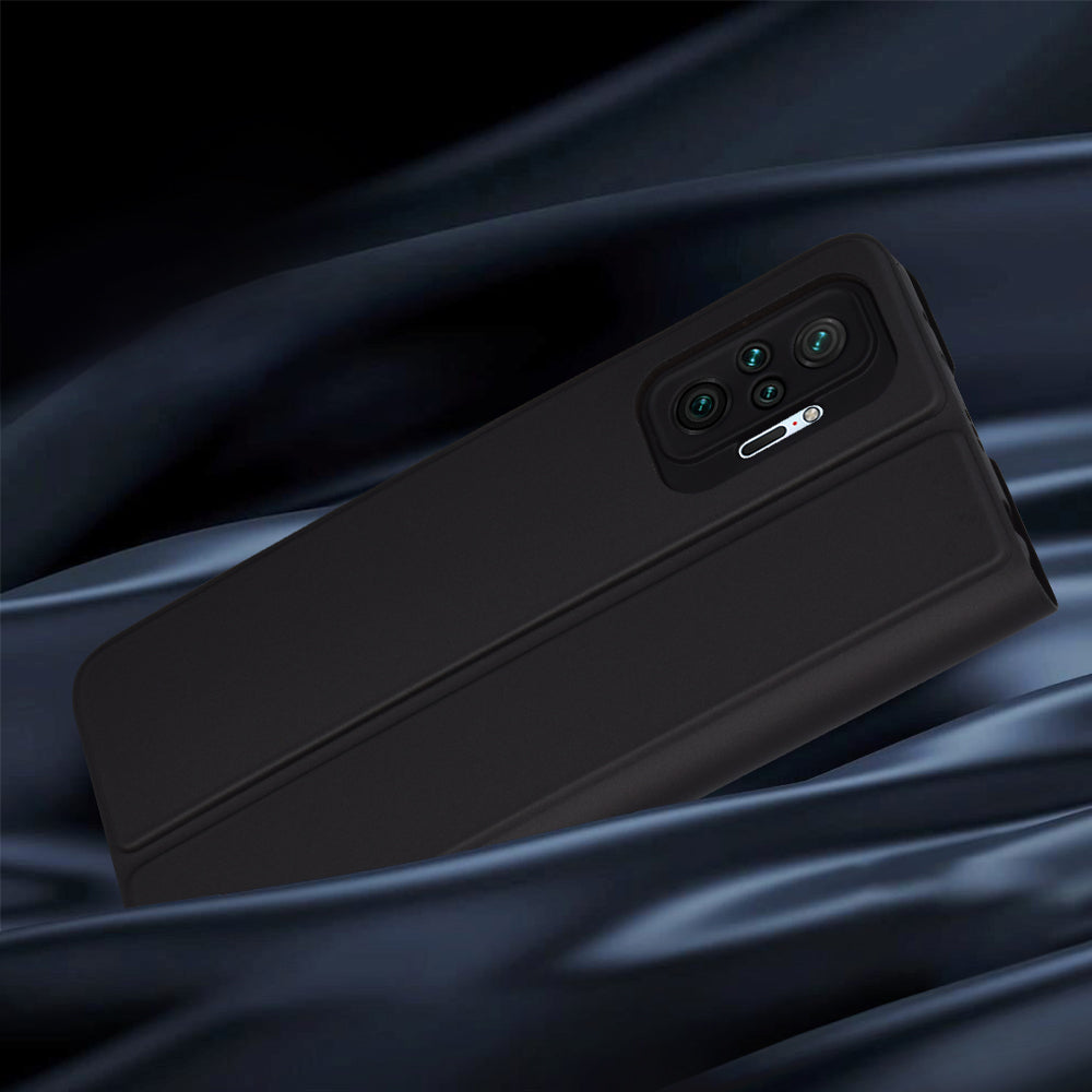 Husa pentru Xiaomi Redmi Note 10 Pro Max / Note 10 Pro, Techsuit, Magskin Book, Neagra