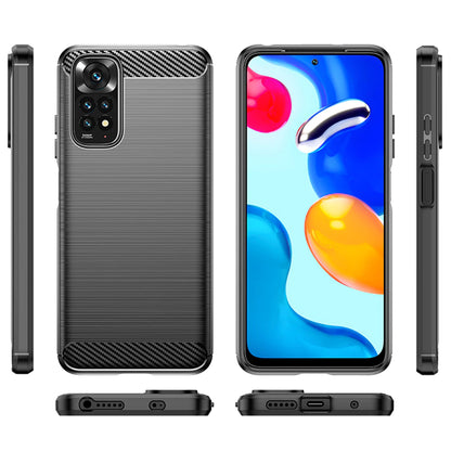 Husa pentru Xiaomi Redmi Note 11S / Note 11, Techsuit, Carbon, Neagra