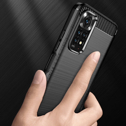 Husa pentru Xiaomi Redmi Note 11S / Note 11, Techsuit, Carbon, Neagra