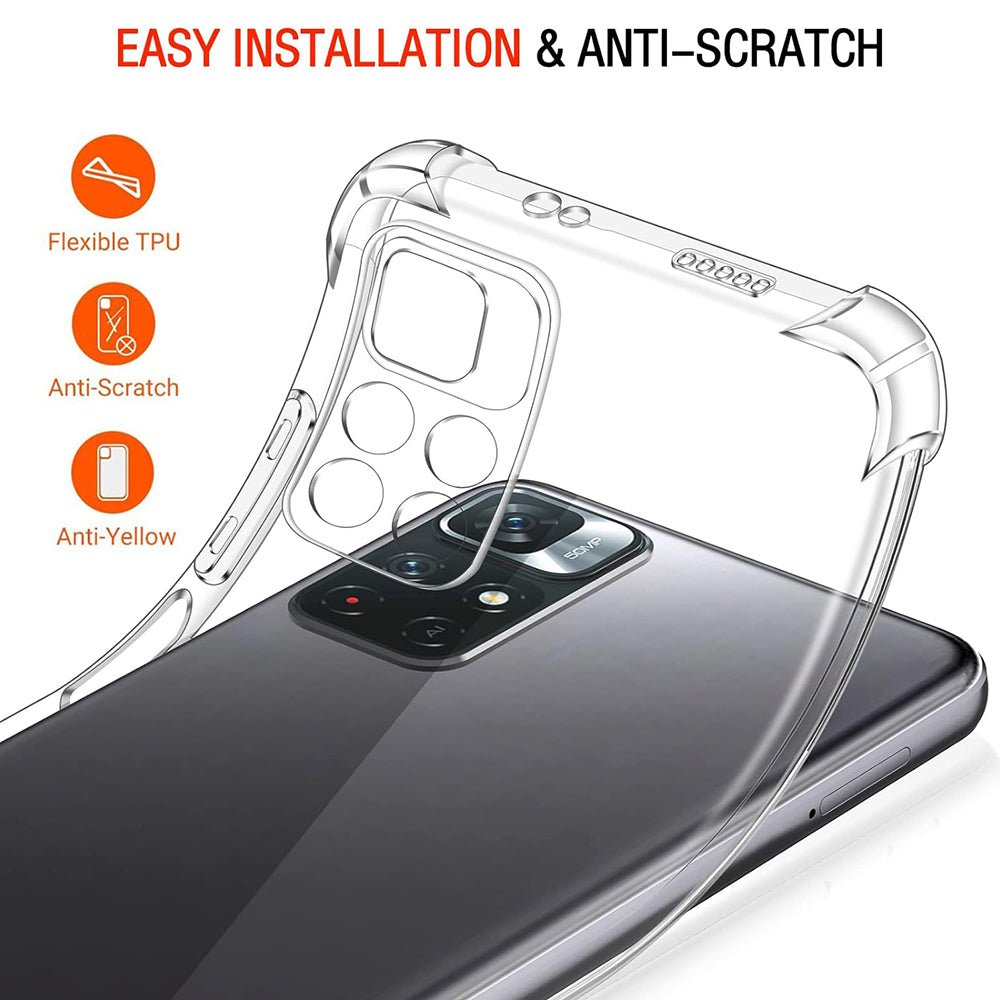 Husa pentru Xiaomi Redmi Note 11S / Note 11, Techsuit, Shockproof Clear, Transparenta