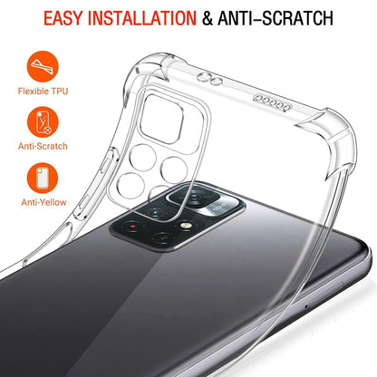 Husa pentru Xiaomi Redmi Note 11S / Note 11, Techsuit, Shockproof Clear, Transparenta