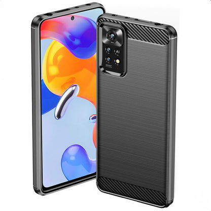 Husa pentru Xiaomi Redmi Note 12 Pro 4G / Note 11 Pro 5G / Note 11 Pro, Techsuit, Carbon, Neagra