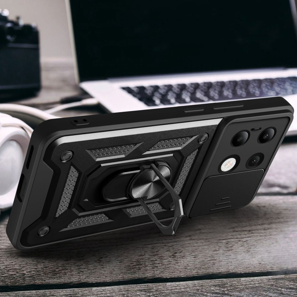 Husa pentru Xiaomi Redmi Note 13 4G, Techsuit, CamShield, Neagra