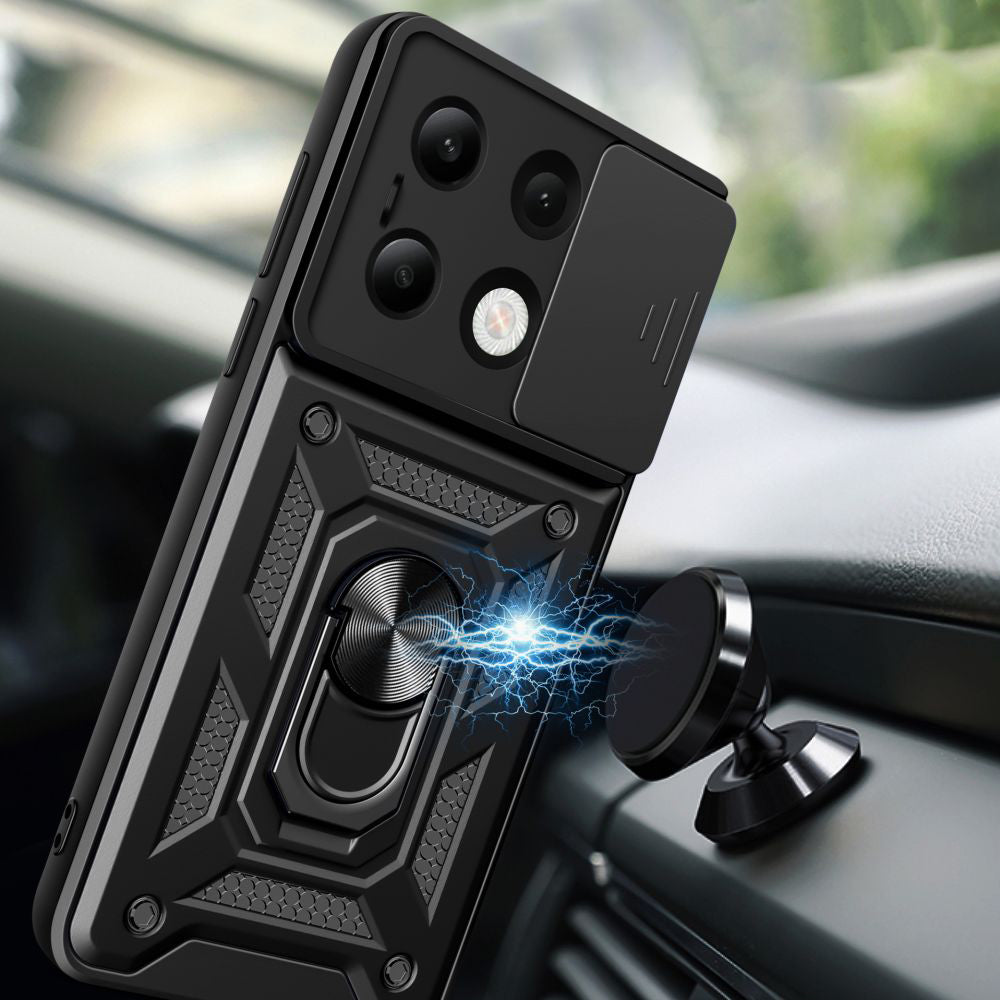 Husa pentru Xiaomi Redmi Note 13 4G, Techsuit, CamShield, Neagra