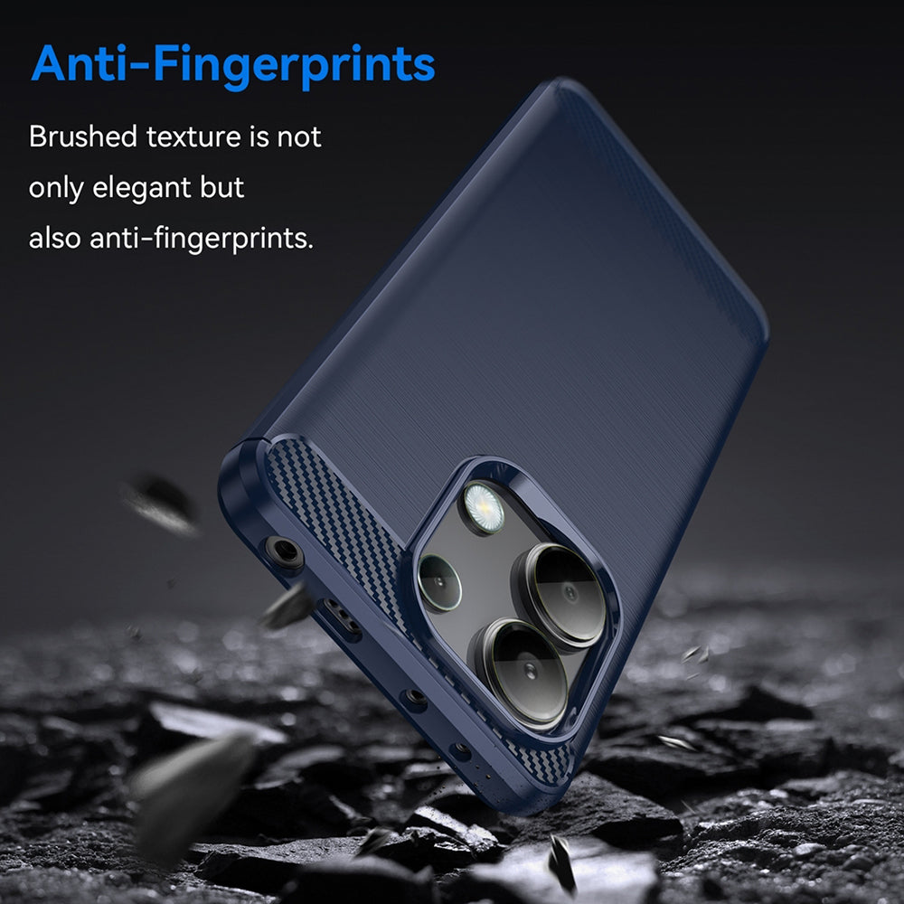 Husa pentru Xiaomi Redmi Note 13 4G, Techsuit, Carbon, Albastra