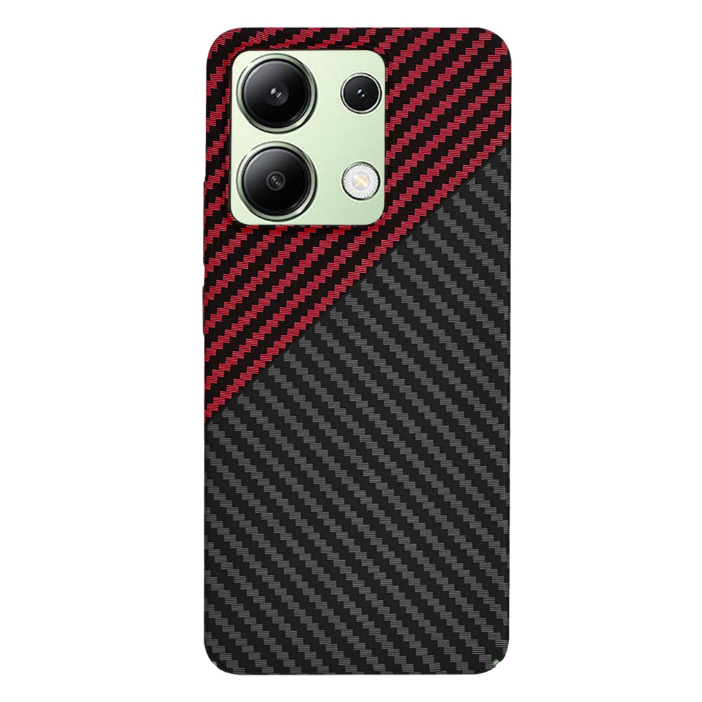 Husa pentru Xiaomi Redmi Note 13 4G, Techsuit, Carbonite FiberShell, Neagra Rosie