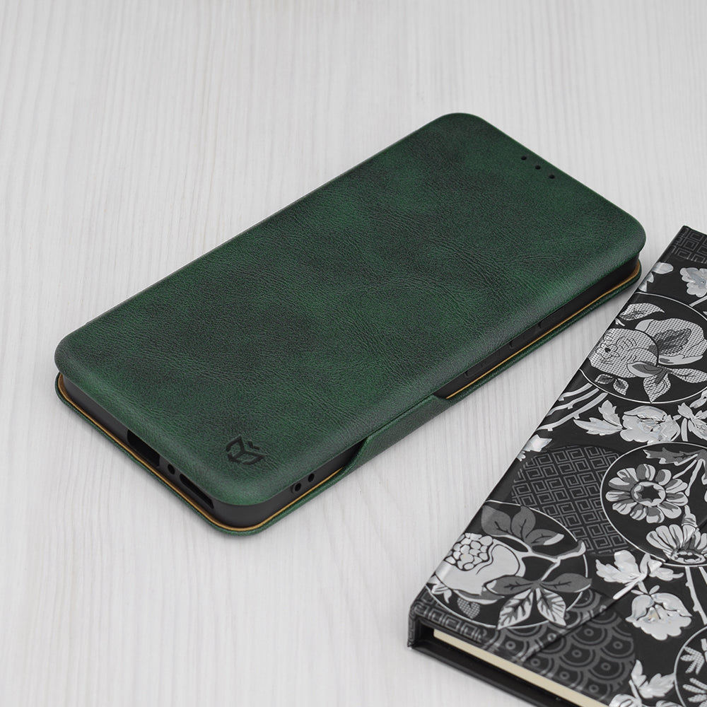 Husa pentru Xiaomi Redmi Note 13 4G, Techsuit, Safe Wallet Plus, Verde