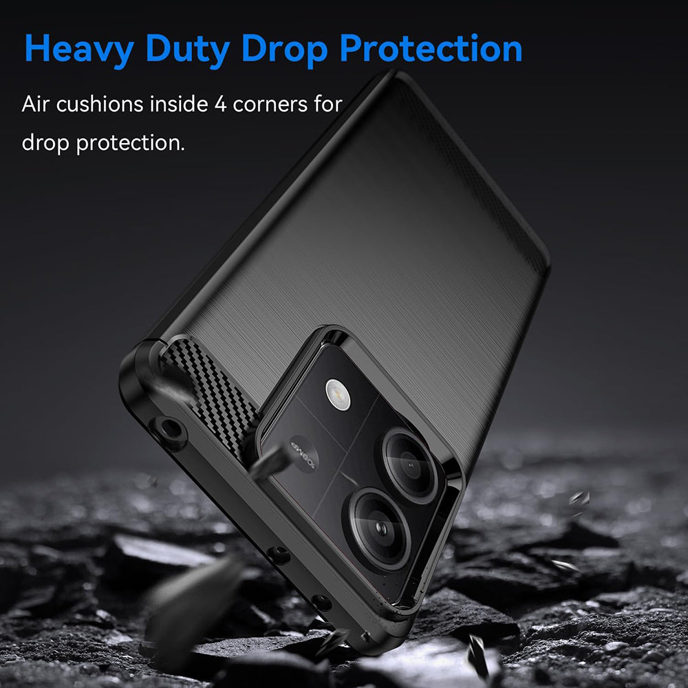 Husa pentru Xiaomi Redmi Note 13 5G, Techsuit, Carbon, Neagra