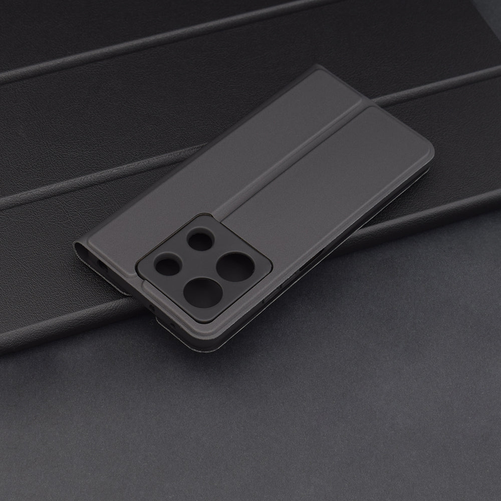 Husa pentru Xiaomi Redmi Note 13 5G, Techsuit, Magskin Book, Neagra