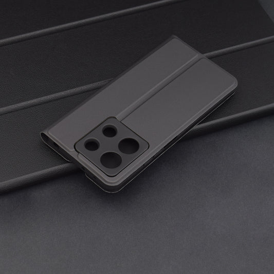 Husa pentru Xiaomi Redmi Note 13 5G, Techsuit, Magskin Book, Neagra