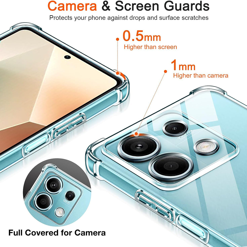 Husa pentru Xiaomi Redmi Note 13 5G, Techsuit, Shockproof Clear, Transparenta