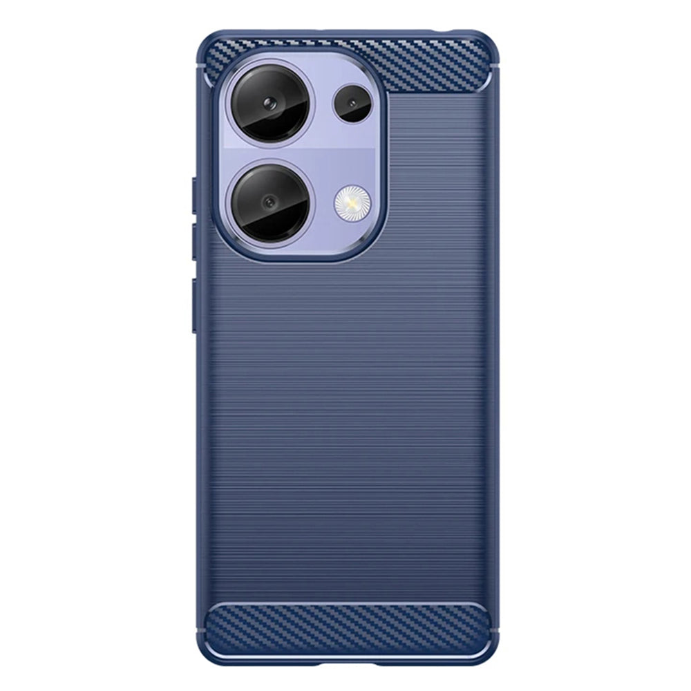 Husa pentru Xiaomi Redmi Note 13 Pro 4G / Poco M6 Pro 4G, Techsuit, Carbon, Albastra