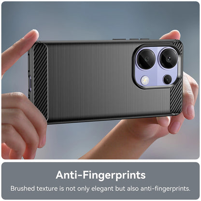 Husa pentru Xiaomi Redmi Note 13 Pro 4G / Poco M6 Pro 4G, Techsuit, Carbon, Albastra