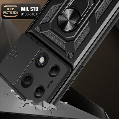 Husa pentru Xiaomi Redmi Note 13 Pro 4G / Poco M6 Pro 4G, Techsuit, CamShield, Neagra
