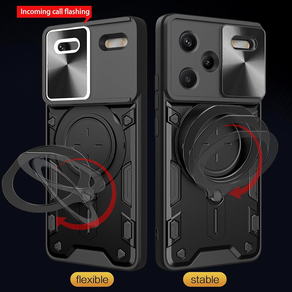 Husa pentru Xiaomi Redmi Note 13 Pro+, Techsuit, CamGuard Pro, Neagra