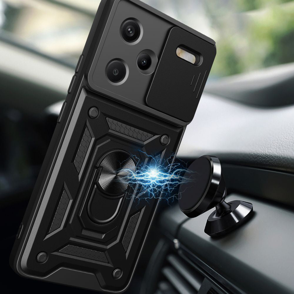 Husa pentru Xiaomi Redmi Note 13 Pro+, Techsuit, CamShield, Neagra