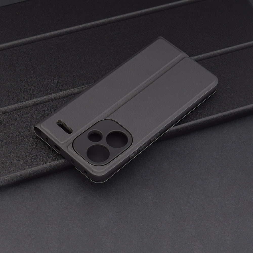 Husa pentru Xiaomi Redmi Note 13 Pro+, Techsuit, Magskin Book, Neagra