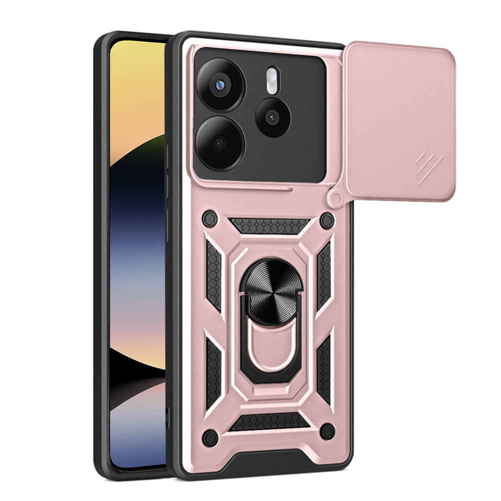 Husa pentru Xiaomi Redmi Note 14 4G (Regional), Techsuit, CamShield, Roz
