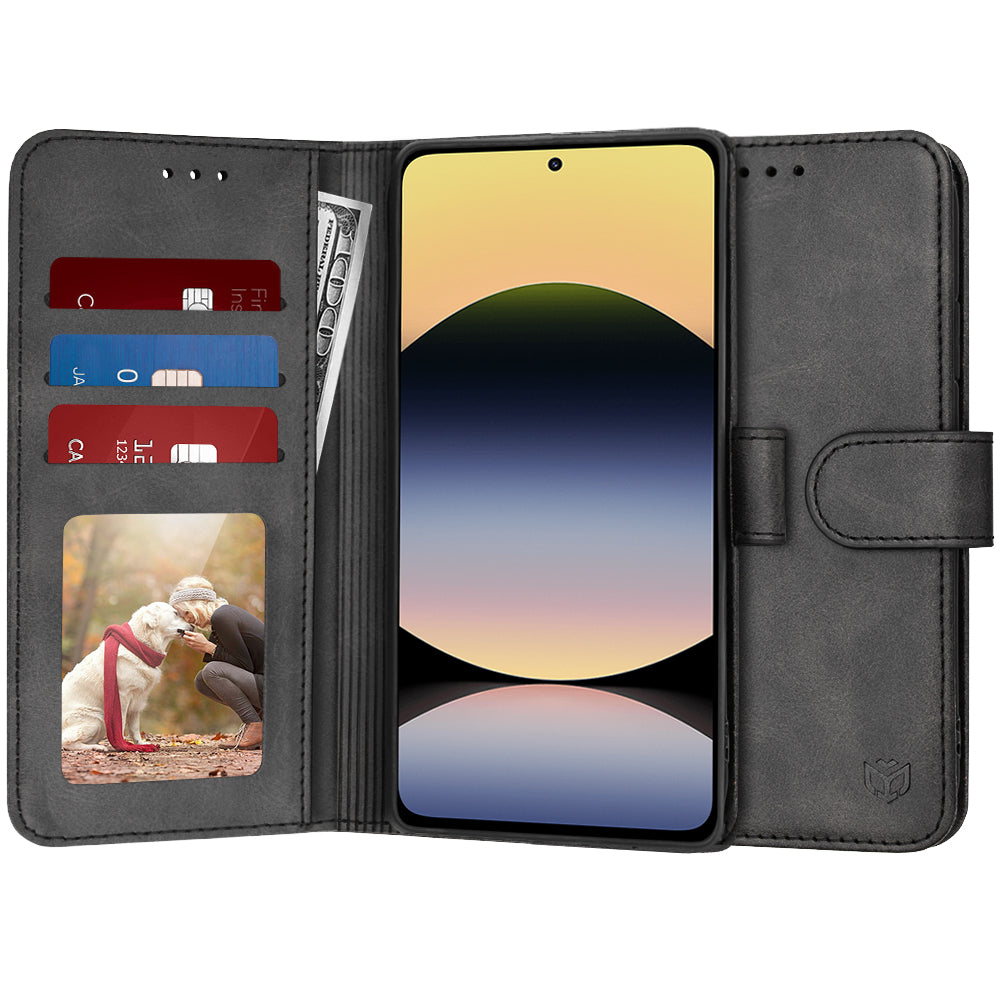 Husa pentru Xiaomi Redmi Note 14 4G (Regional), Techsuit, Diary Book, Neagra