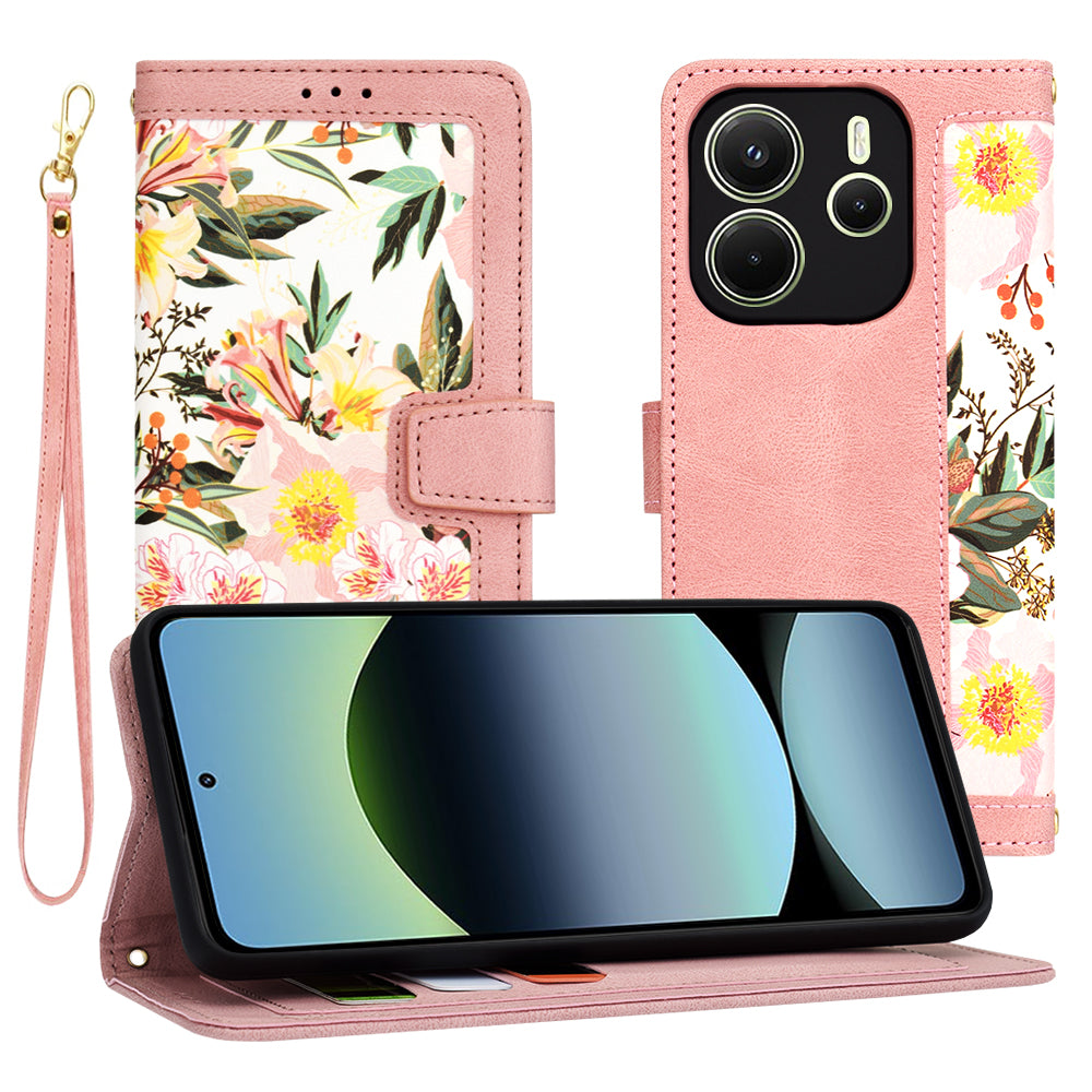 Husa pentru Xiaomi Redmi Note 14 4G (Regional), Techsuit, FlipCraft, Roz