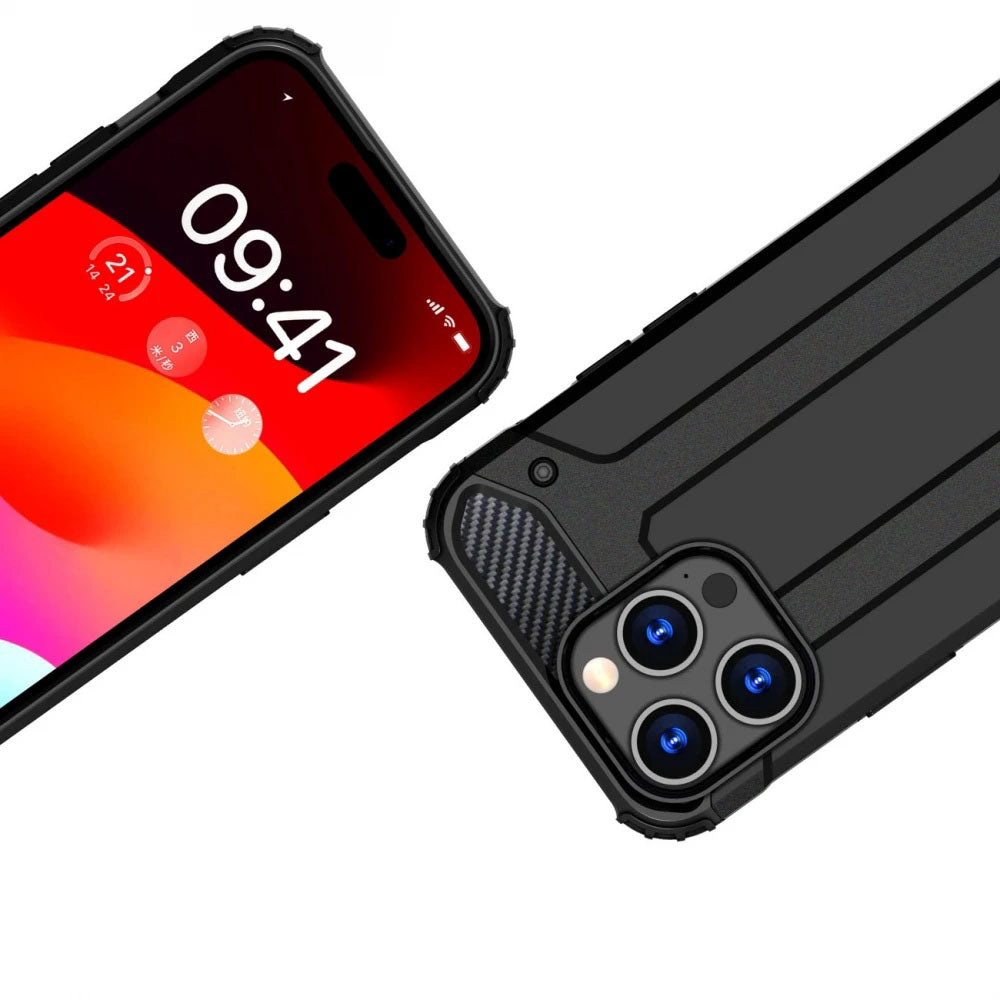 Husa pentru Xiaomi Redmi Note 14 4G (Regional), Techsuit, Hybrid Armor, Neagra