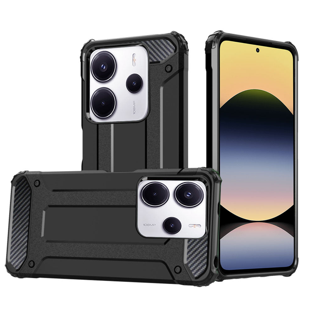 Husa pentru Xiaomi Redmi Note 14 4G (Standard), Techsuit, Hybrid Armor, Neagra