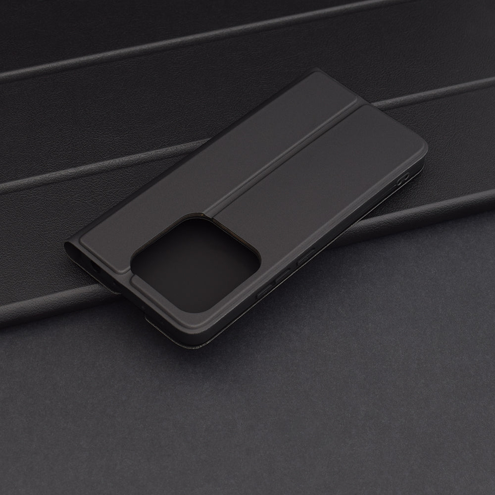 Husa pentru Xiaomi Redmi Note 14 5G, Techsuit, Magskin Book, Neagra