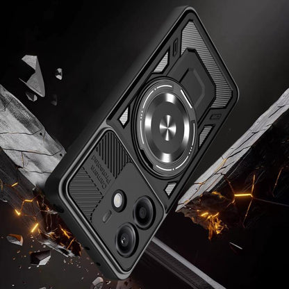 Husa pentru Xiaomi Redmi Note 14 5G, Techsuit, RuggedCam, Neagra