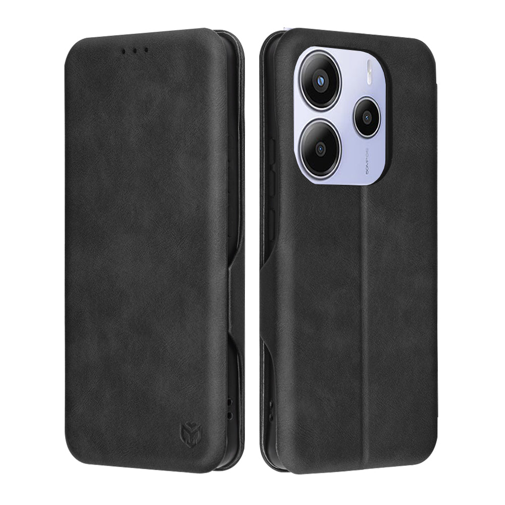 Husa pentru Xiaomi Redmi Note 14 5G, Techsuit, Safe Wallet Plus, Neagra