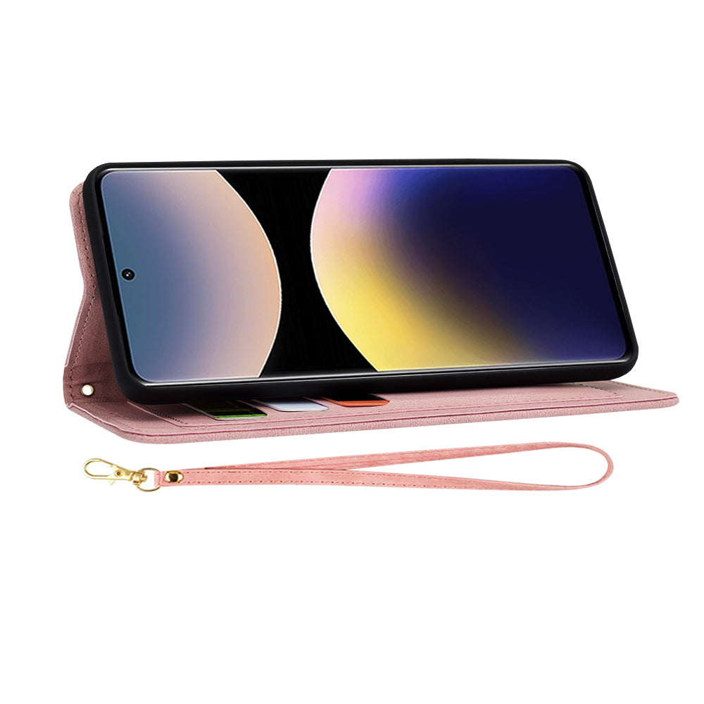 Husa pentru Xiaomi Redmi Note 14 Pro 4G, Techsuit, FlipCraft, Roz