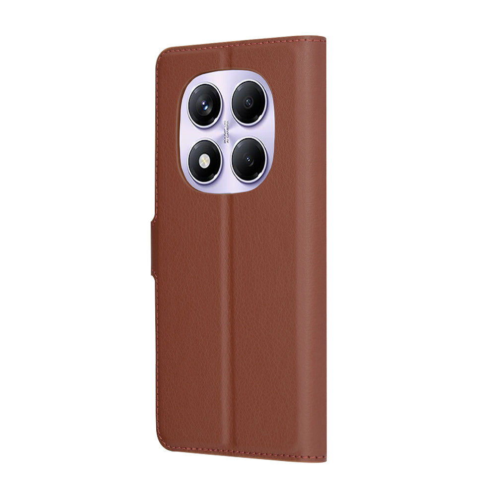 Husa pentru Xiaomi Redmi Note 14 Pro 4G, Techsuit, Leather Folio, Maro