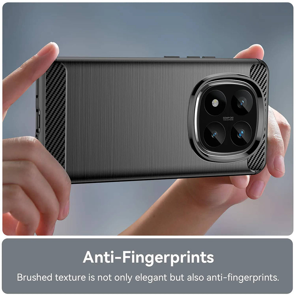 Husa pentru Xiaomi Redmi Note 14 Pro+ 5G, Techsuit, Carbon, Neagra