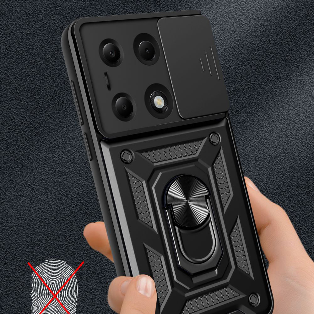 Husa pentru Xiaomi Redmi Note 14S / Note 13 Pro 4G / Poco M6 Pro 4G, Techsuit, CamShield, Neagra