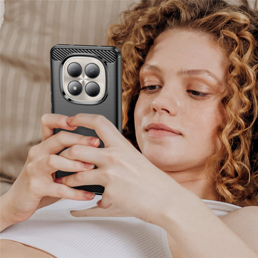 Husa pentru Xiaomi Redmi Note 15 Pro 4G, Techsuit, Carbon, Neagra