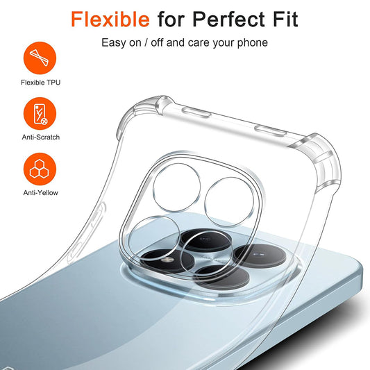 Husa pentru Xiaomi Redmi Note 15 Pro 4G, Techsuit, Shockproof Clear, Transparenta