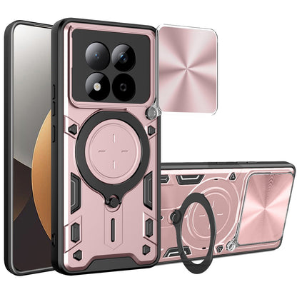 Husa pentru Xiaomi Redmi Note 15 Pro 5G, Techsuit, CamGuard Pro, Roz Aurie