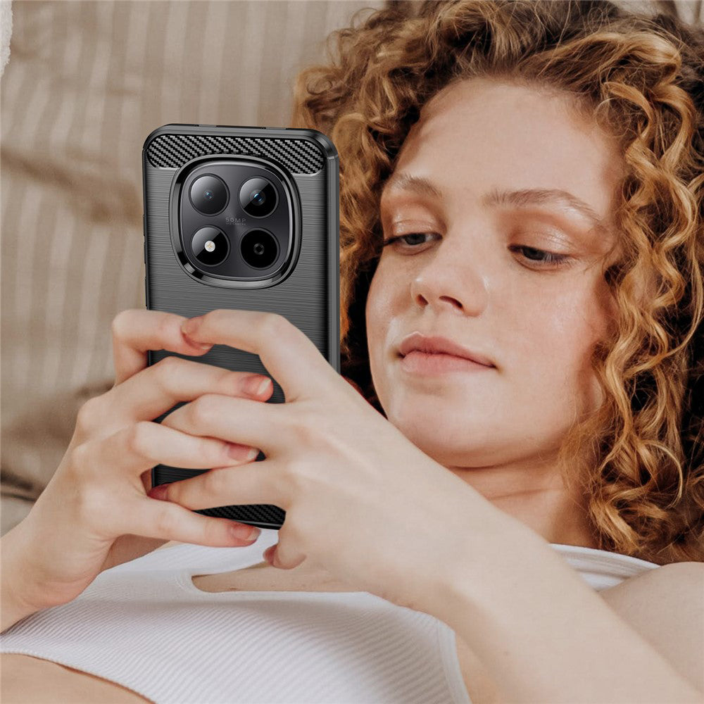 Husa pentru Xiaomi Redmi Note 15 Pro 5G, Techsuit, Carbon, Neagra