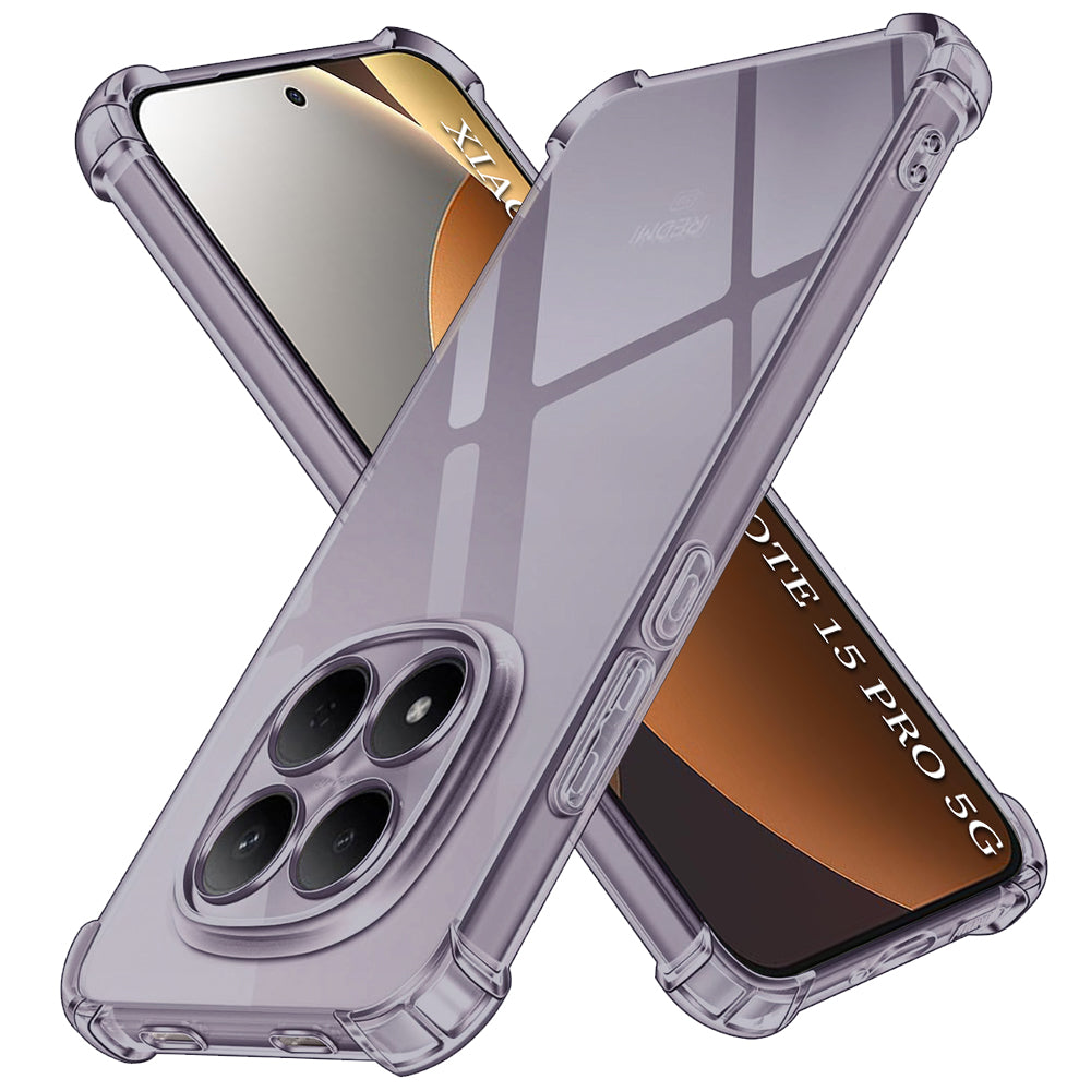 Husa pentru Xiaomi Redmi Note 15 Pro 5G, Techsuit, Shockproof Clear, Neagra