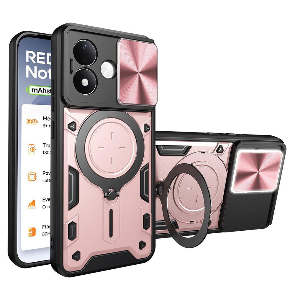 Husa pentru Xiaomi Redmi Note 17 4G / Note 17 5G, Techsuit, CamGuard Pro, Roz Aurie