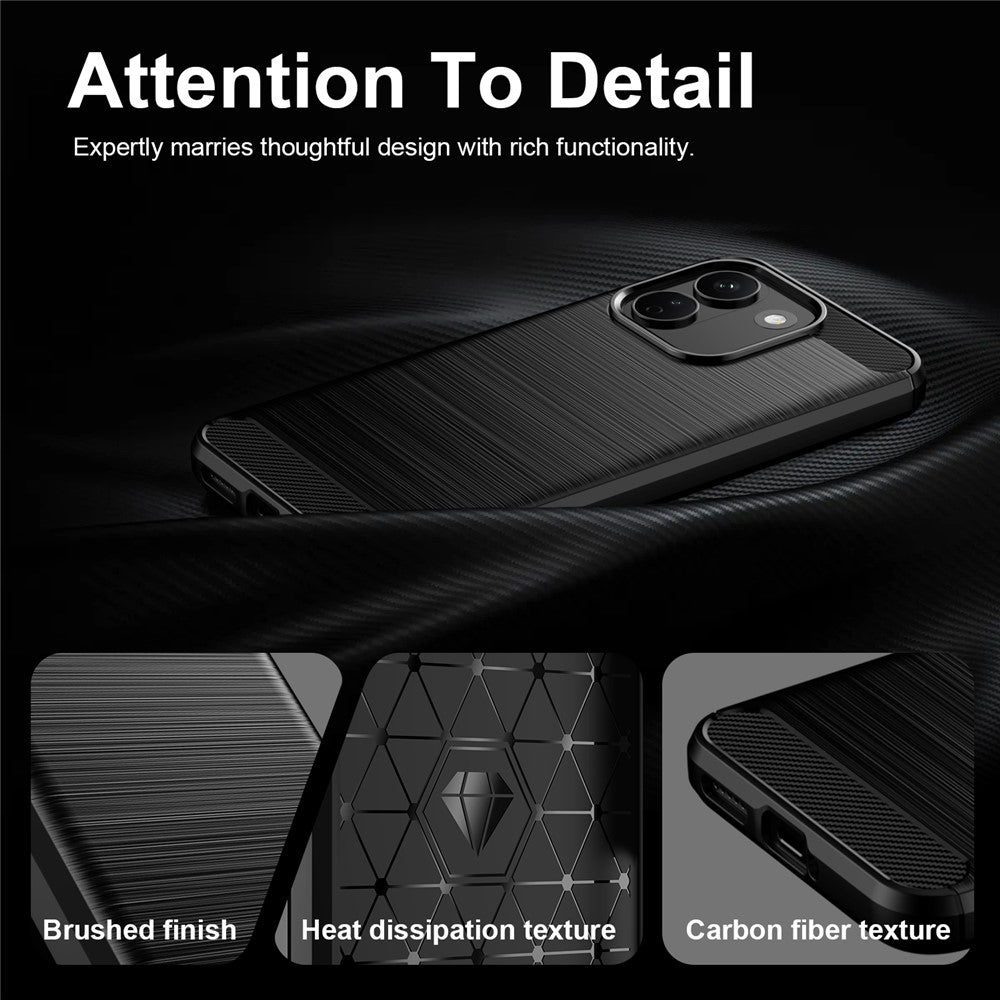Husa pentru Xiaomi Redmi Note 17 Pro Max, Techsuit, Carbon, Neagra