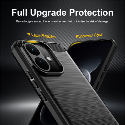 Husa pentru Xiaomi Redmi Note 17 Pro, Techsuit, Carbon, Neagra