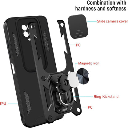 Husa pentru Xiaomi Redmi Note 9S / Note 9 Pro / Note 9 Pro Max, Techsuit, CamShield, Neagra