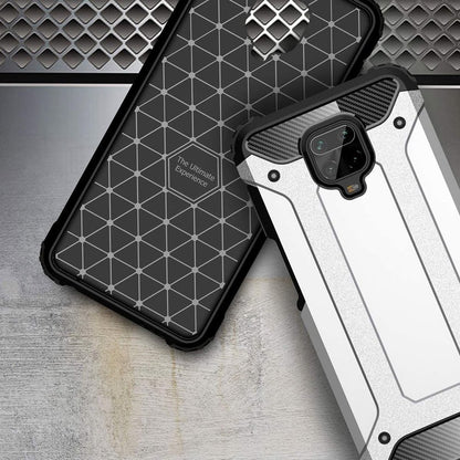 Husa pentru Xiaomi Redmi Note 9S / Note 9 Pro / Note 9 Pro Max, Techsuit, Hybrid Armor, Neagra