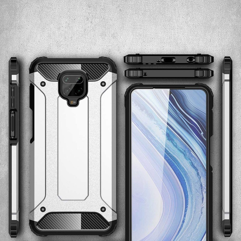 Husa pentru Xiaomi Redmi Note 9S / Note 9 Pro / Note 9 Pro Max, Techsuit, Hybrid Armor, Neagra