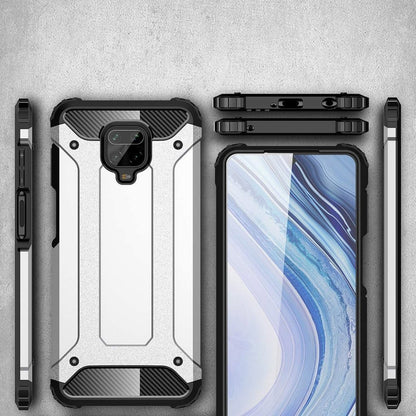 Husa pentru Xiaomi Redmi Note 9S / Note 9 Pro / Note 9 Pro Max, Techsuit, Hybrid Armor, Neagra