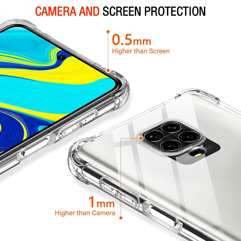 Husa pentru Xiaomi Redmi Note 9S / Note 9 Pro / Note 9 Pro Max, Techsuit, Shockproof Clear, Transparenta