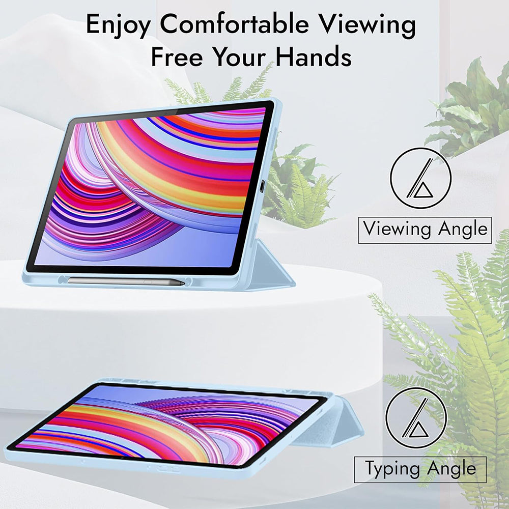 Husa pentru Xiaomi Redmi Pad 2 Pro, Techsuit, Flex Trifold, Bleumarin