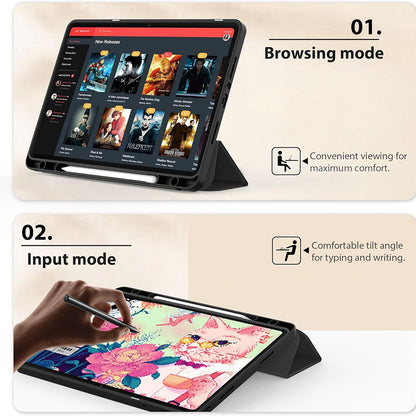 Husa pentru Xiaomi Redmi Pad SE 8.7, Techsuit, Flex Trifold, Neagra