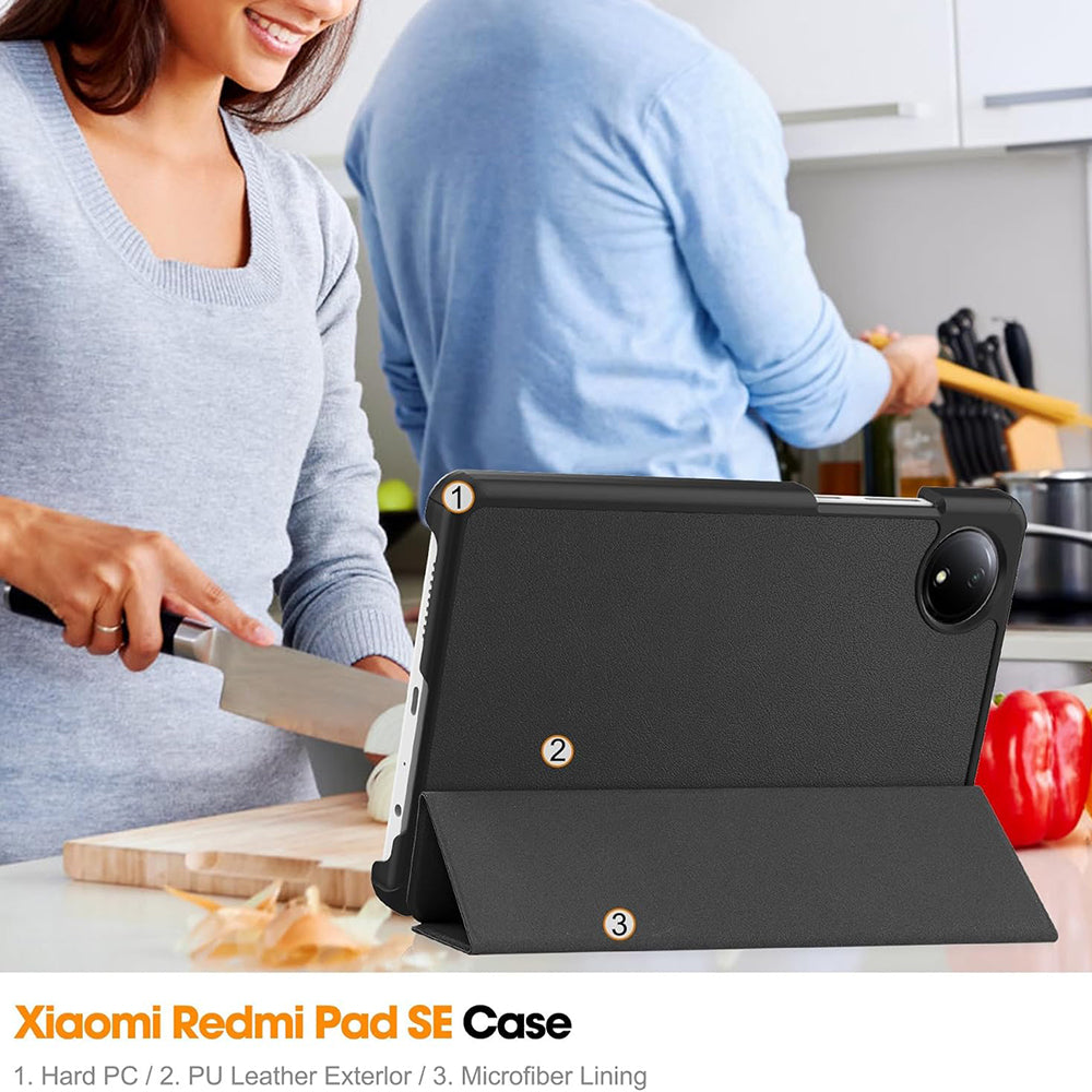 Husa pentru Xiaomi Redmi Pad SE 8.7, Techsuit, FoldPro, Neagra