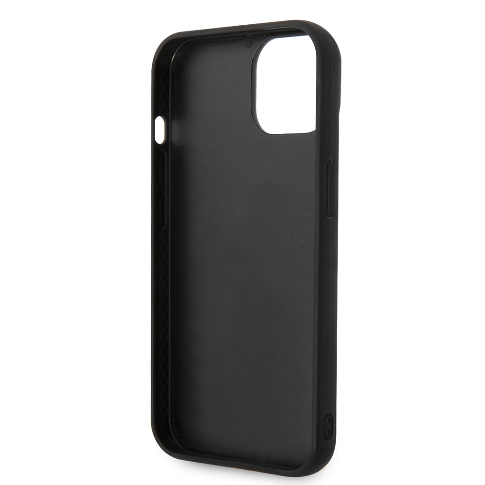 Husa pentru Apple iPhone 14 Plus, Karl Lagerfeld, Quilted Puffy Metal Logo, Neagra